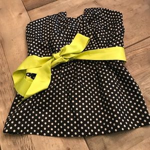 Anthro Odille Strapless Top with Lime Sash, 6